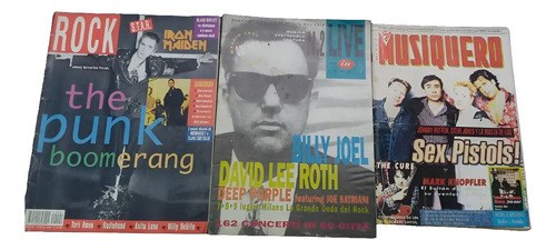 Lote 3 Revistas (el Musiquero / Live In Italia Y Rock Star)