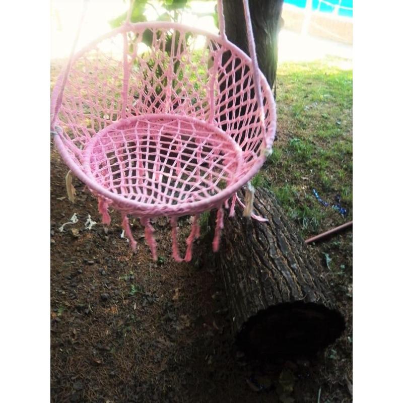 Vendo Hamaca/asiento En Macrame - 2