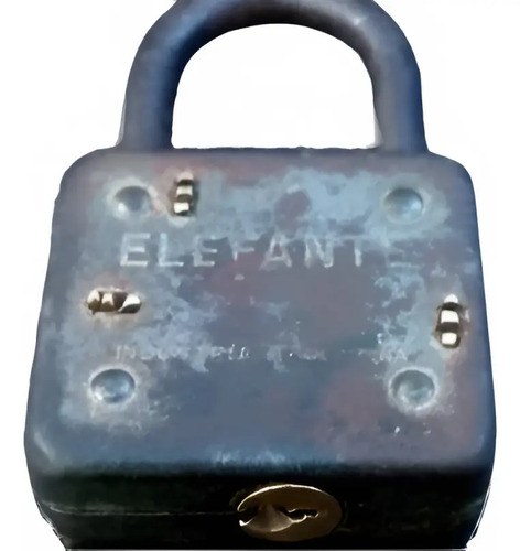 Antiguo Candado Elefante Sin Llave