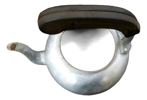 Pava De Aluminio Antigua Para Adorno Gris