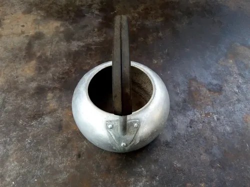 Pava De Aluminio Antigua Para Adorno Gris - 4