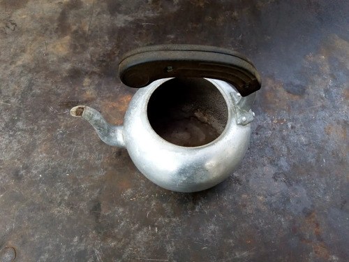 Pava De Aluminio Antigua Para Adorno Gris - 8