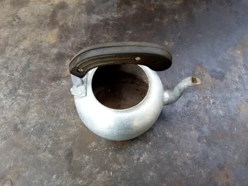 Pava De Aluminio Antigua Para Adorno Gris - 10