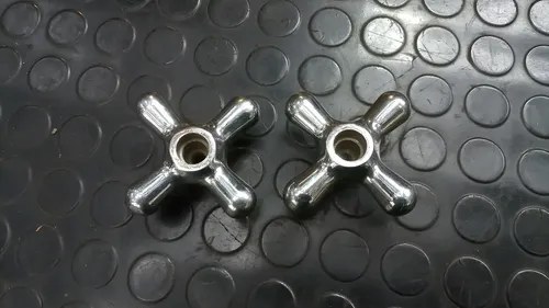 Juego De Volantes De Canilla De Bronce Cromado Cromo