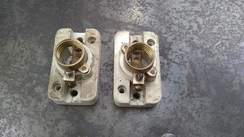 Porta Fusibles De Porcelana Y Bronce (2 Unidades)