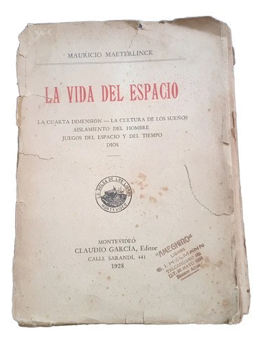La Vida Del Espacio . Mauricio Maeterlinck 1928